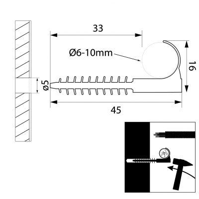 Uchwyt USMH-10 (100szt.) 15.1 OPATÓWEK (15.1)