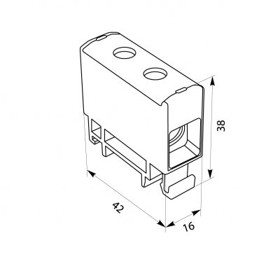 Złączka przelotowa AL/CU 2,5‑35mm2 niebieski WLZ35P/35/n 48.535 OPATÓWEK (48.535)