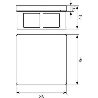 VP-02 Puszka natynkowa 86x86x40mm IP55 6-wl klik dł.gum. biała VP 002-01 61.107 OPATÓWEK (61.107)