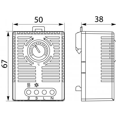Termostat elektroniczny TE50 OPATÓWEK (86.50)