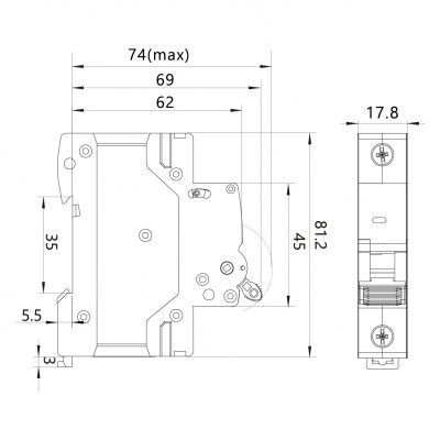 Wyłącznik nadprądowy 6kA 1P C25A OCB/C25/1P 87.655 OPATÓWEK (87.655)