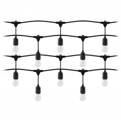 Girlanda oświetleniowa - 1 sznur 20 m (20 opraw) + 20 żarówek LED 1W E27, 3000K + 1 żarówka gratis (LG-3/20M/E27/3)