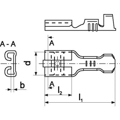Nasuwka przewodowa nieizolowana /opk=100szt./ ERKO (MS_6,3-6/100)