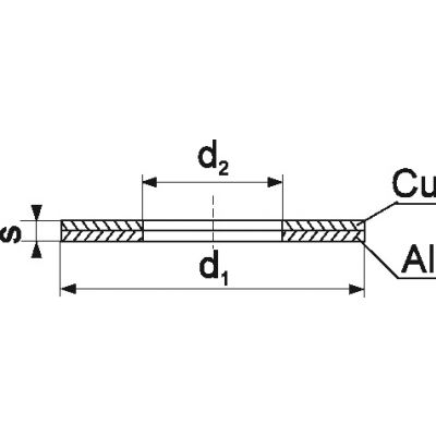 Podkładka kupalowa Al-Cu aluminium miedź /opk=50szt./ ERKO (ACP_6-1/50)