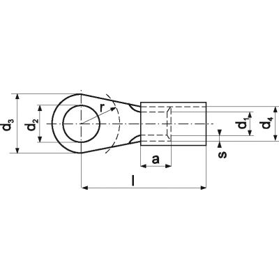 Końcówka oczkowa izolowana KOV 12-2,5 /opk=100szt./ ERKO (KOV_12-2,5/100)
