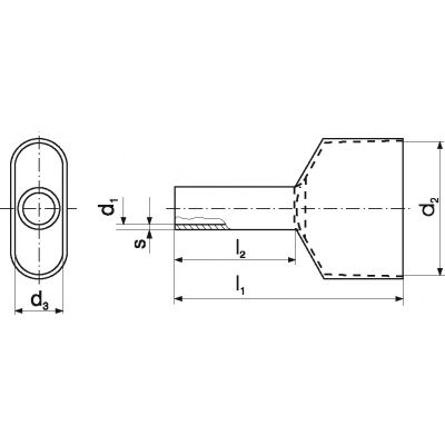 Końcówka tulejkowa podwójna izolowana Cu miedź cynowana TV 2,5-10 /opk=100szt./ ERKO (TV_2,5-10/100)