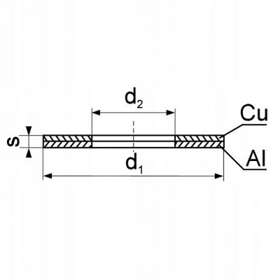 Podkładka kupalowa Al-Cu aluminium miedź /opk=50szt./ ERKO (ACP_5-1/50)
