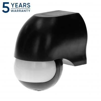 Czujnik ruchu 180st., regulacja pionowa i pozioma, IP44, 1200W, czarny OR-CR-204/B ORNO (OR-CR-204/B)