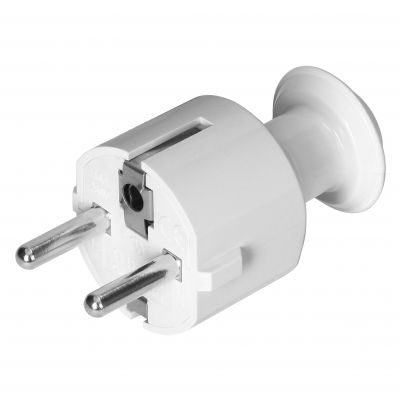 Wtyczka prosta Uni-Schuko 16A, 230V, biała (OR-AE-13304/W)