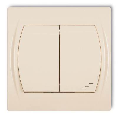 KARLIK LOGO Łącznik pojedynczy ze schodowym (wspólne zasilanie) beżowy 1LWP-10.1 (1LWP-10.1)