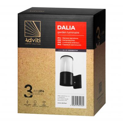 DALIA oprawa ogrodowa E27 max. 15W IP54 czarna AD-OP-6566BE27SM ORNO (AD-OP-6566BE27SM)