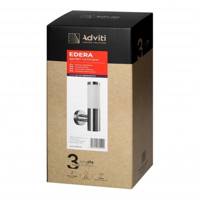 Oprawa ogrodowa EDERA E27 max. 15W IP44 stal nierdzewna ORNO (AD-OP-6569GE27PM)