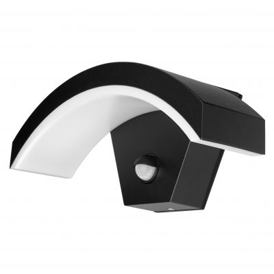 PILEA LED 9W, lampa ogrodowa z czujnikiem PIR, 700lm, IP54, 4000K, czarna (AD-OP-6572BLPMR4)