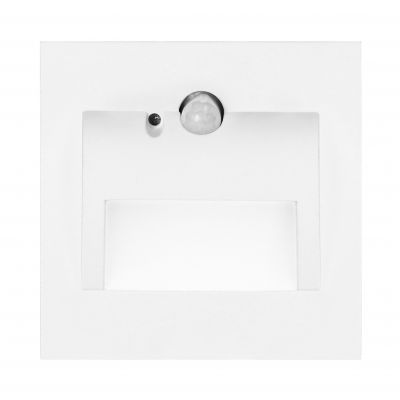 DRACO LED NEW 1,5W, oprawa schodowa podtynkowa, 12VDC, 30lm, 3000K, biała, czujnik ruchu i zmierzchu (AD-OS-6164LR3/W)