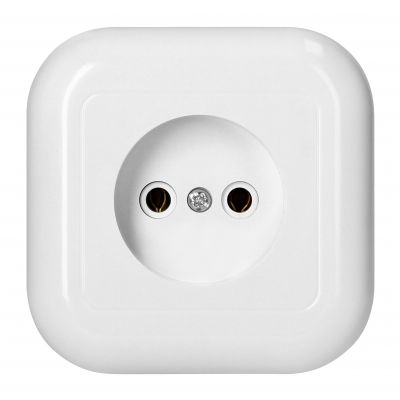 Gniazdo pojedyncze natynkowe 2p 16A, 250V, FAN, biały (NT-15F BIAŁY)