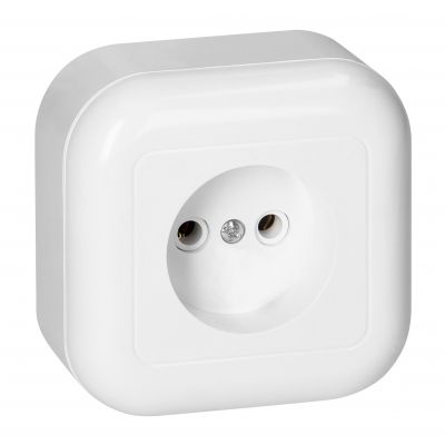Gniazdo pojedyncze natynkowe 2p 16A, 250V, FAN, biały (NT-15F BIAŁY)