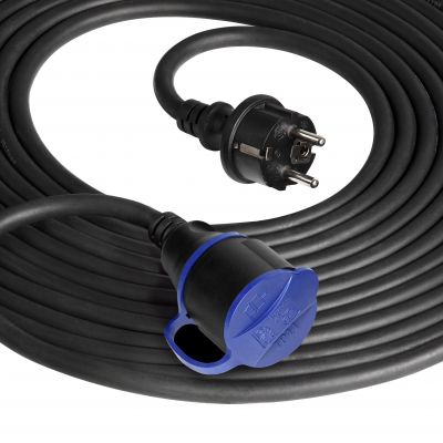 Przedłużacz warsztatowy bryzgoszczelny IP44, 1x2P+Z 20m,kabel gumowy olejoodporny H07RN-F 3x1,5mm2, (OR-AE-13290(GS)/20M)