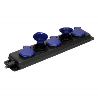 Przedłużacz warsztatowy bryzgoszczelny IP44 5 gniazd z/u IP44 przewód gumowy H05RR-F 3x1,5mm2 ORNO (OR-AE-13297/3M)