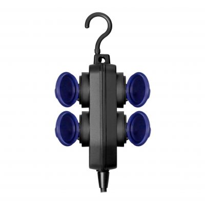 Przedłużacz warsztatowy bryzgoszczelny IP44, 4 gniazda (2+2) 2P+Z, IP44, przewód gumowy, H05RR-F 3x1 (OR-AE-13299/5M)