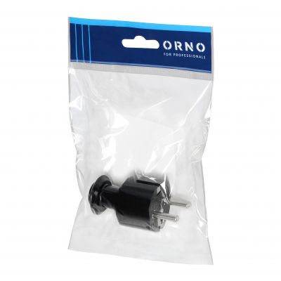 Wtyczka prosta Uni-Schuko 16A, 230V, czarna (OR-AE-13304/B)