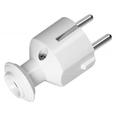 Wtyczka prosta Uni-Schuko 16A, 230V, biała (OR-AE-13304/W)