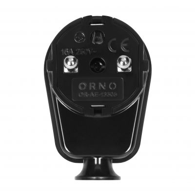 Wtyczka kątowa Uni-Schuko 16A, 230V, czarna (OR-AE-13305/B)