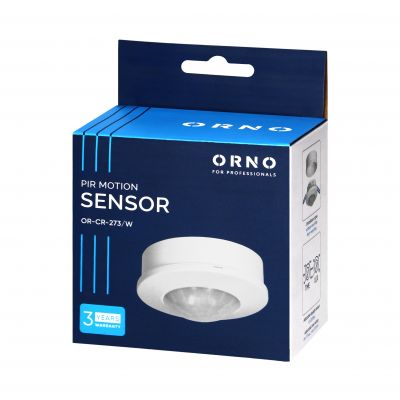 Czujnik ruchu 360° IP20 1200W zasięg max. 8m biały ORNO (OR-CR-273/W)