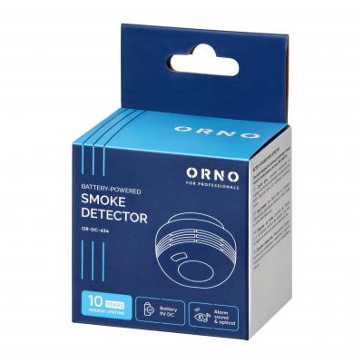 Bateryjny czujnik dymu bateria 9V żywotność 10 lat ORNO (OR-DC-634)