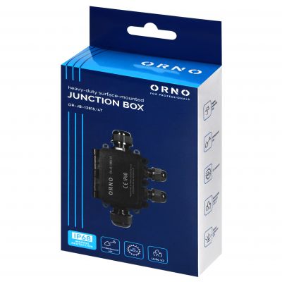 Puszka natynkowy HD IP68, 0,5-6,0mm2 ,2 dławnice M20, 2 dławnice M16, układ T (OR-JB-13815/4T)