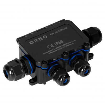 Puszka natynkowy HD IP68, 0,5-6,0mm2 ,2 dławnice M20, 2 dławnice M16, układ T (OR-JB-13815/4T)