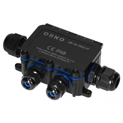 Puszka natynkowy HD IP68, 0,5-6,0mm2 ,2 dławnice M20, 2 dławnice M16, układ T (OR-JB-13815/4T)