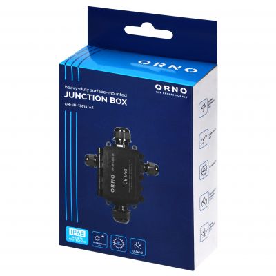 Puszka natynkowy HD IP68, 0,5-6,0mm2 ,2 dławnice M20, 2 dławnice M16, układ X (OR-JB-13815/4X)