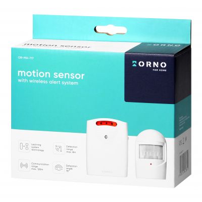 Czujnik ruchu z sygnalizacją bezprzewodową, bateryjny, IP44, 120m (OR-MA-717)