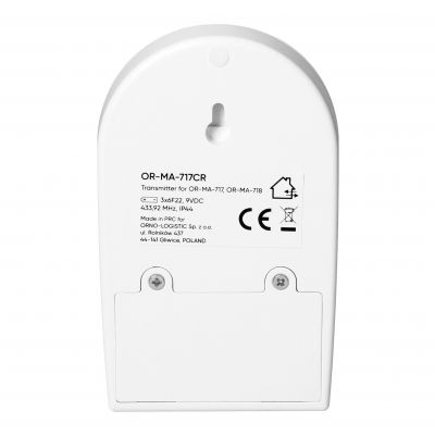 Czujnik ruchu z sygnalizacją bezprzewodową, bateryjny, IP44, 120m (OR-MA-717)