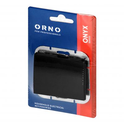 Łącznik podtynkowy jednobiegunowy Onyx, 10A, 250V, WP-1O, czarny (OR-OE-7500/B)