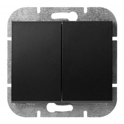 Łącznik podtynkowy świecznikowy Onyx, 10A, 250V, WP-2O, czarny (OR-OE-7501/B)