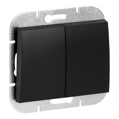 Łącznik podtynkowy świecznikowy Onyx, 10A, 250V, WP-2O, czarny (OR-OE-7501/B)