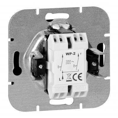 Łącznik podtynkowy świecznikowy Onyx, 10A, 250V, WP-2O, czarny (OR-OE-7501/B)