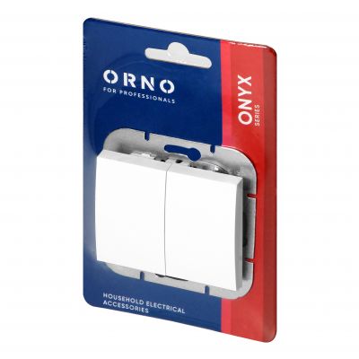 Łącznik podtynkowy świecznikowy Onyx, 10A, 250V, WP-2O, biały (OR-OE-7501/W)