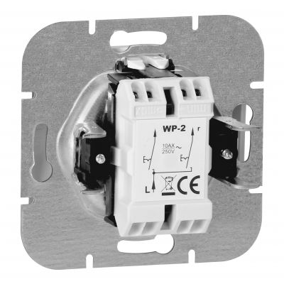 Łącznik podtynkowy świecznikowy Onyx, 10A, 250V, WP-2O, biały (OR-OE-7501/W)