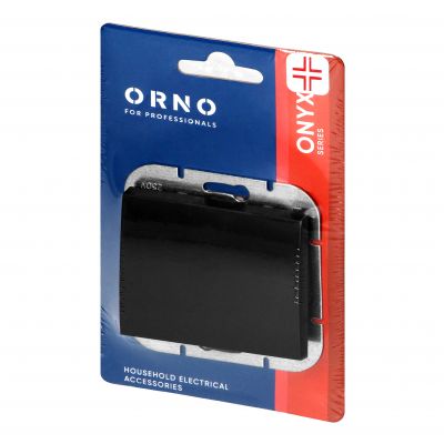 Łącznik krzyżowy podtynkowy Onyx, 10A, 250V, WP-8O, czarny (OR-OE-7503/B)