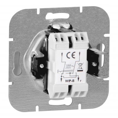 Łącznik krzyżowy podtynkowy Onyx, 10A, 250V, WP-8O, biały (OR-OE-7503/W)