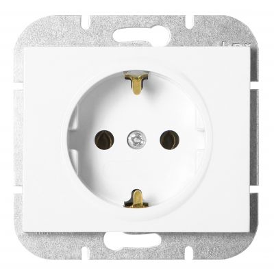 Gniazdo pojedyncze podtynkowe 2P+Z Schuko Onyx, 16A, 250V, PT-17O, biały (OR-OE-7505(GS)/W)