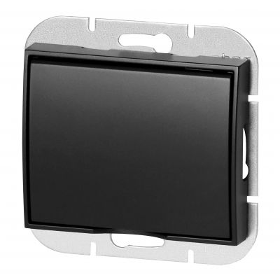 Gniazdo pojedyncze podtynkowe 2P+Z bryzgoszczelne z klapką Onyx, 16A, 250V, PT-16OH, czarny (OR-OE-7505/BB)