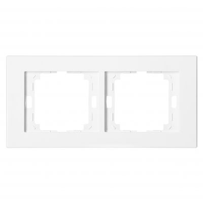 Ramka podwójna Onyx, Ra-2O, biały (OR-OE-7520/2/W)