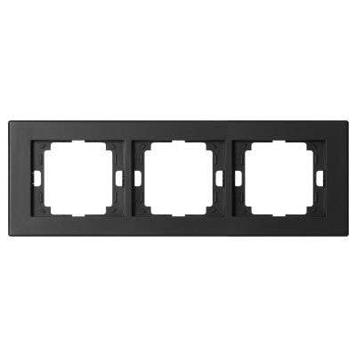 Ramka potrójna Onyx, Ra-3O, czarny (OR-OE-7520/3/B)