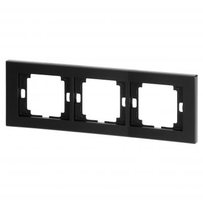 Ramka potrójna Onyx, Ra-3O, czarny (OR-OE-7520/3/B)
