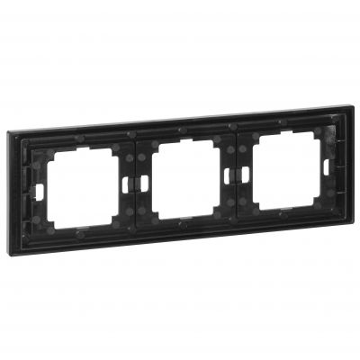 Ramka potrójna Onyx, Ra-3O, czarny (OR-OE-7520/3/B)