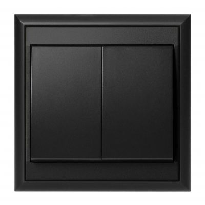 Łącznik podtynkowy świecznikowy Luna, 10A, 250V, WP-2L, czarny (OR-OE-7601/B)