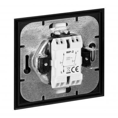 Łącznik podtynkowy świecznikowy Luna, 10A, 250V, WP-2L, czarny/złoty (OR-OE-7601/BC)